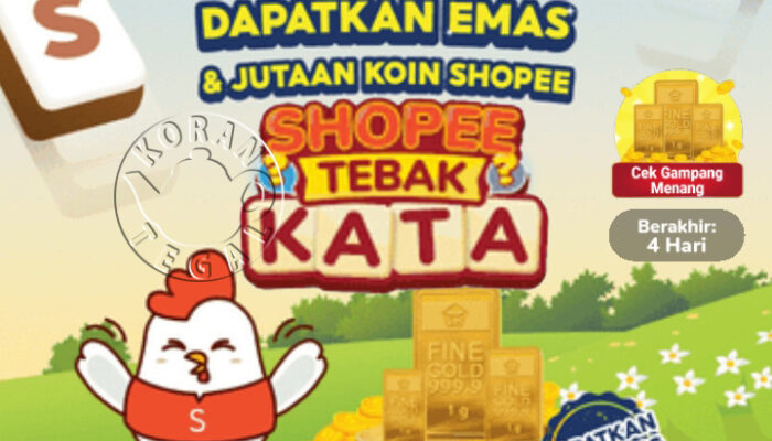 Hadiah Emas, Isi Kunci Jawaban Shopee Tebak Kata Tantangan Harian Kamis 6 Oktober 2022