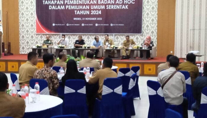 KPU Brebes Gelar Sosialisasi Tahapan Pembentukan Badan Ad Hoc Pemilu Serentak 2024